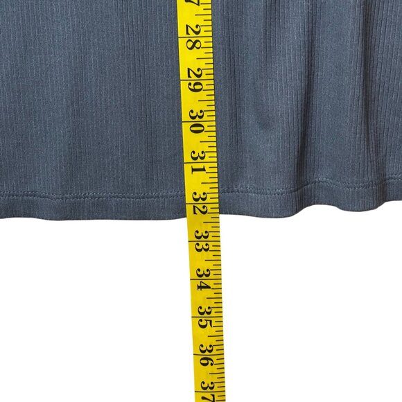 Gap Ribbed Halter Neck Sleeveless A-Line Dress S Blue Gray Rayon Blend - Picture 9 of 11